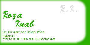 roza knab business card